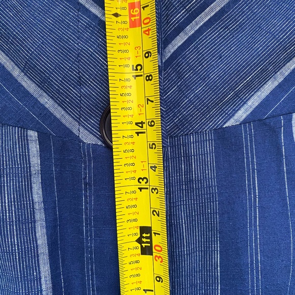 Angie Blue Stripe Wide Leg Coastal Nautical Light Cotton Strap Jumper- Sz-M - Picture 13 of 13